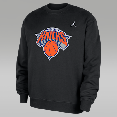 New York Knicks Statement Essentials Men's Jordan NBA Fleece Crew